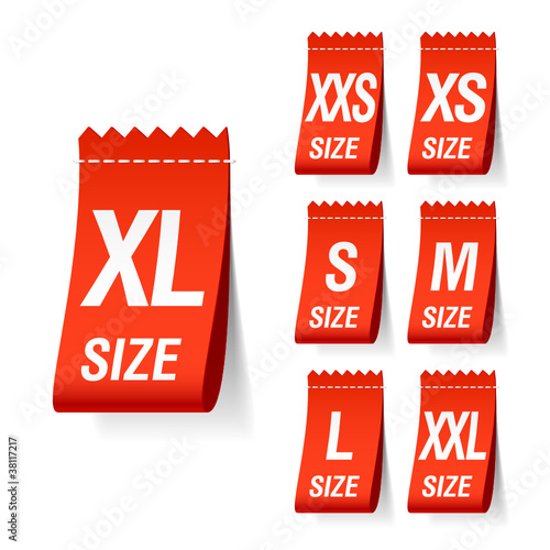 Size clothing labels