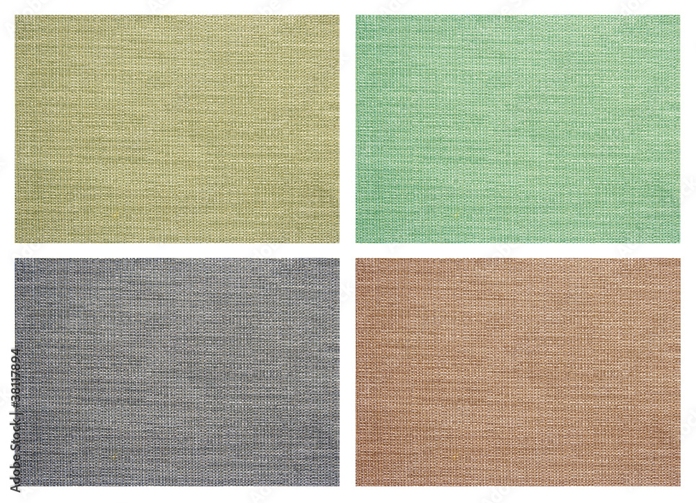 Fototapeta premium set of Linen canvas texture