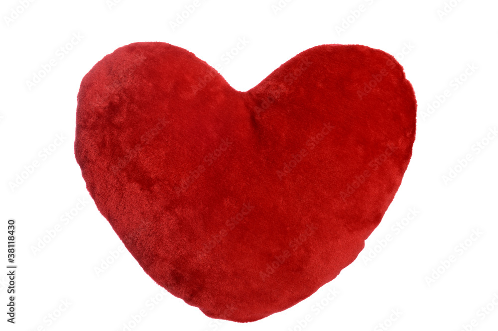 red heart shaped cushion