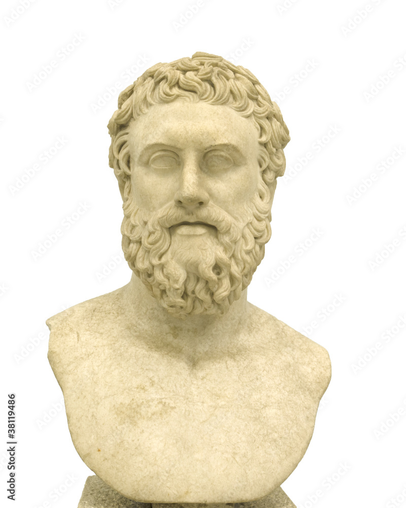 Philosopher, Marble portrait of Greek philosopher Philosopher, Marble portrait of Greek philosopher
