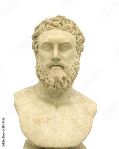 Philosopher  Marble portrait of Greek philosopher