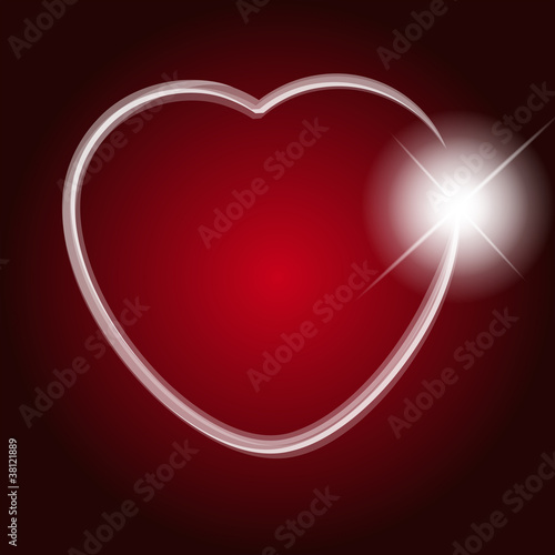 vecteur, coeur rouge