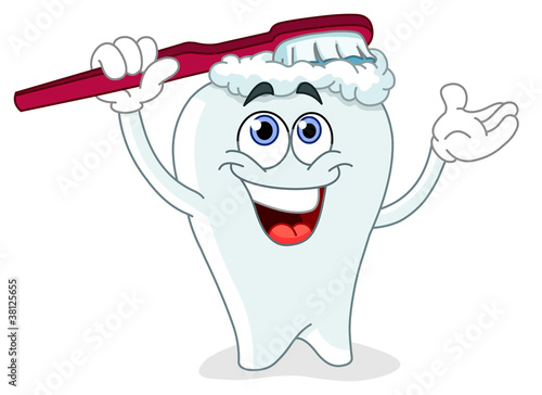 Brushing tooth