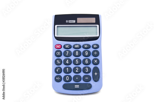 Solar calculator isolated on white