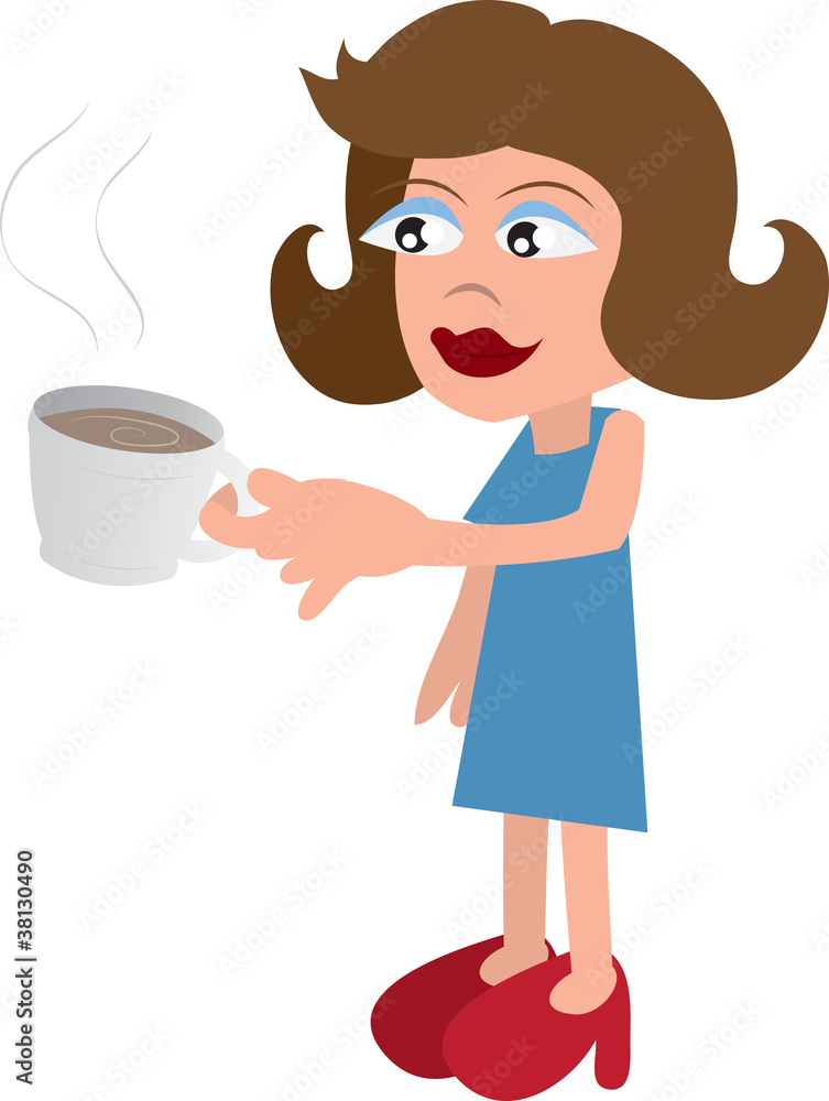 Woman drinking from a mug Woman drinking from a mug