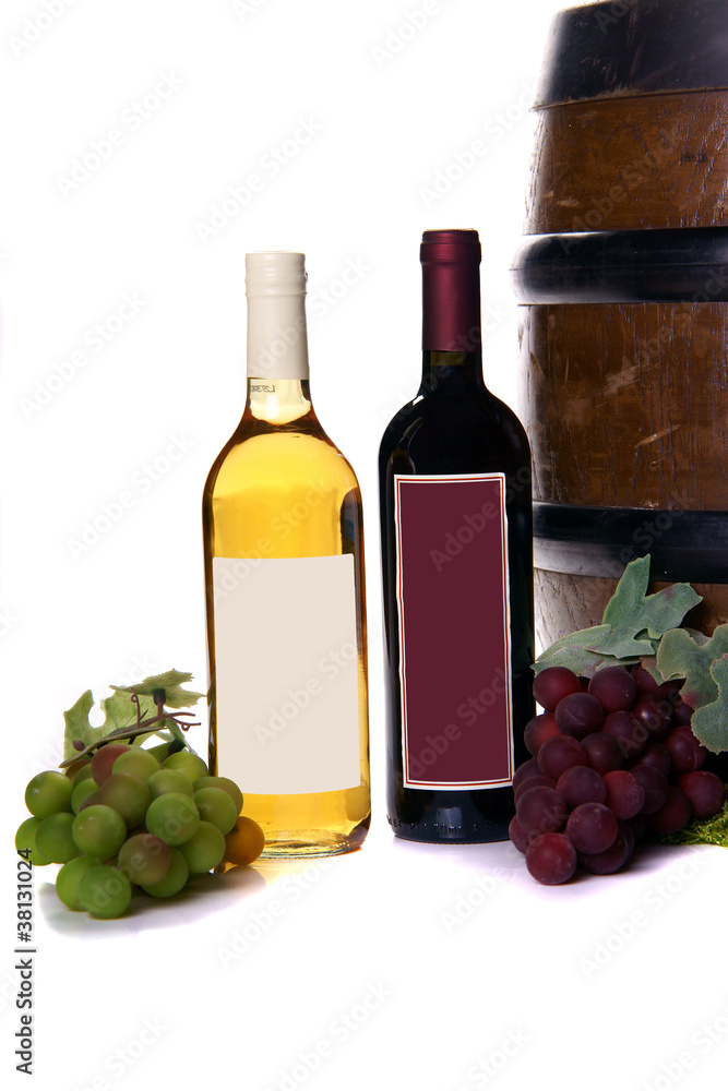 Weinflasche wein rotwein antik fass trauben