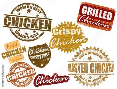 Set of chicken stamp