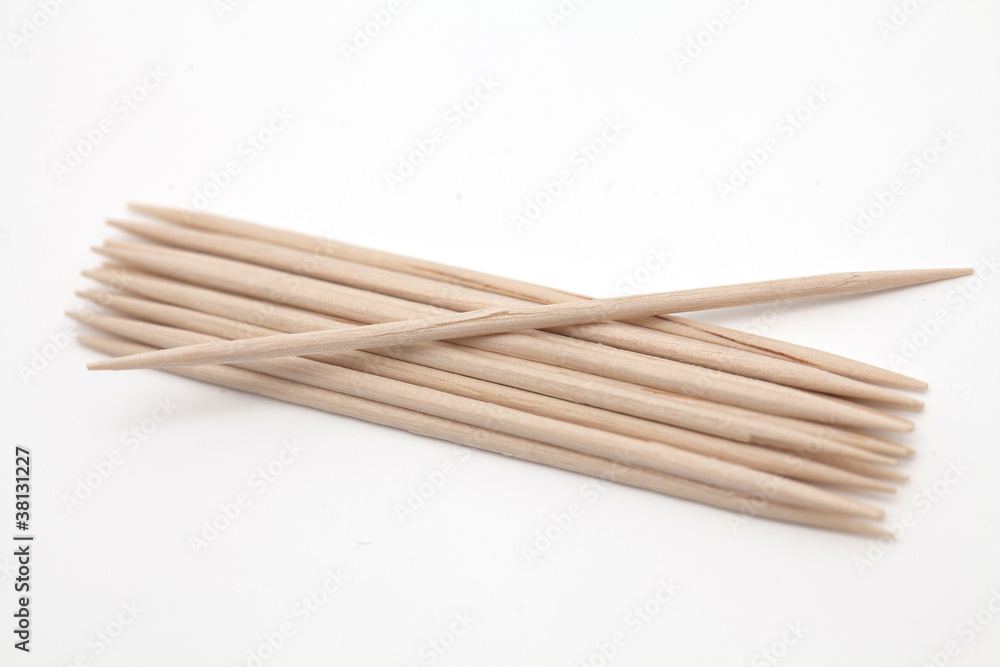 stack of wooden toothpicks