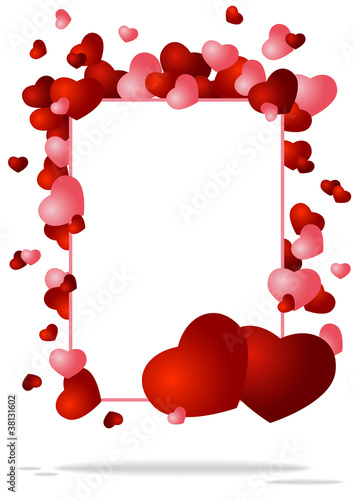 congratulatory background with two hearts