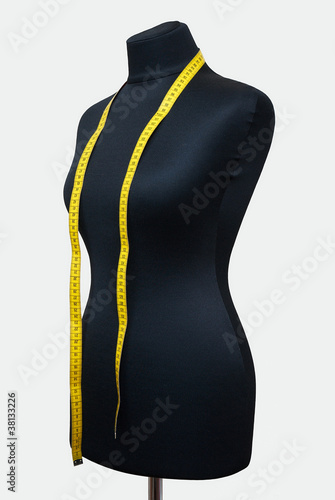 Mannequin and measuring tape