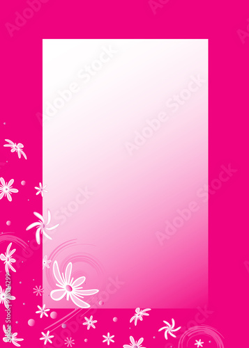 Love postcard. Floral frame, place for your text,vector