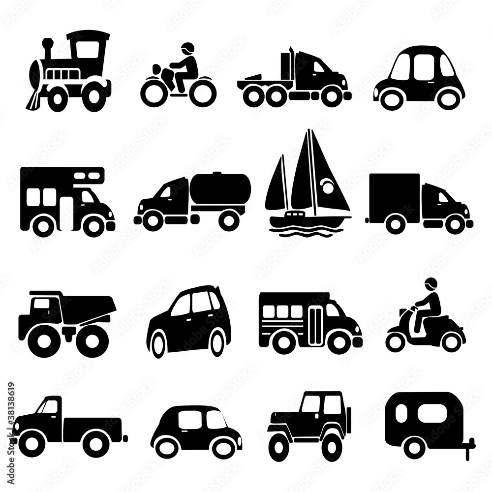 Transportation Icons Set