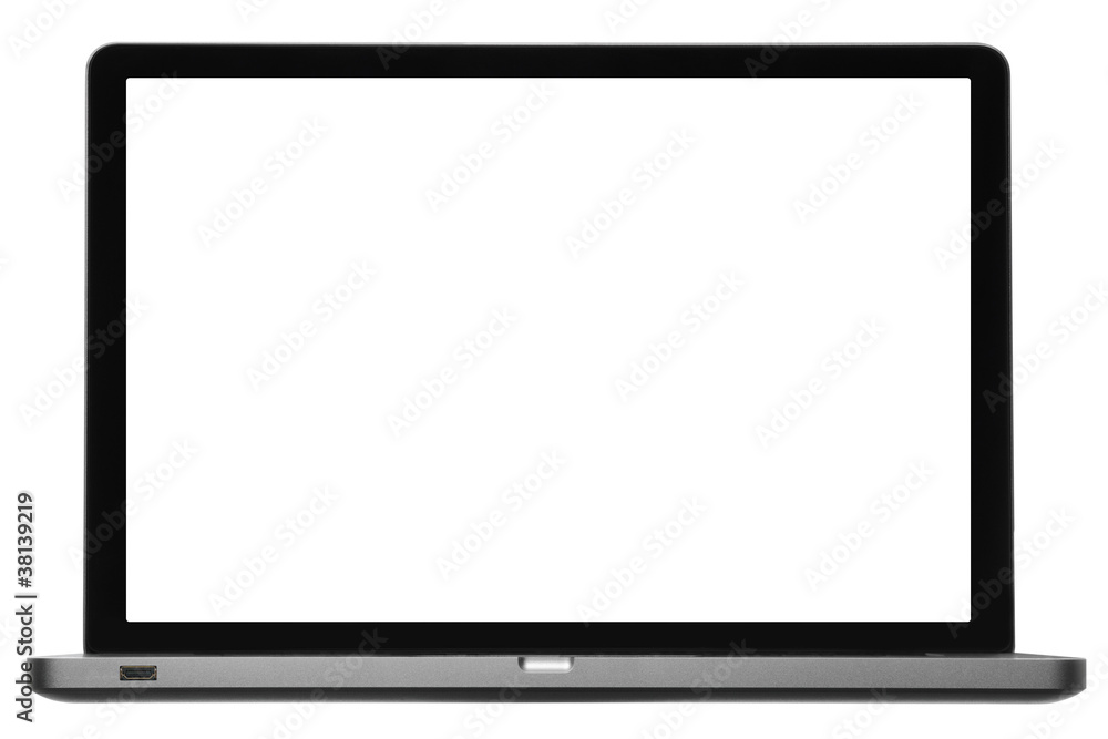 laptop with blank monitor isolated on white background laptop with blank monitor isolated on white background