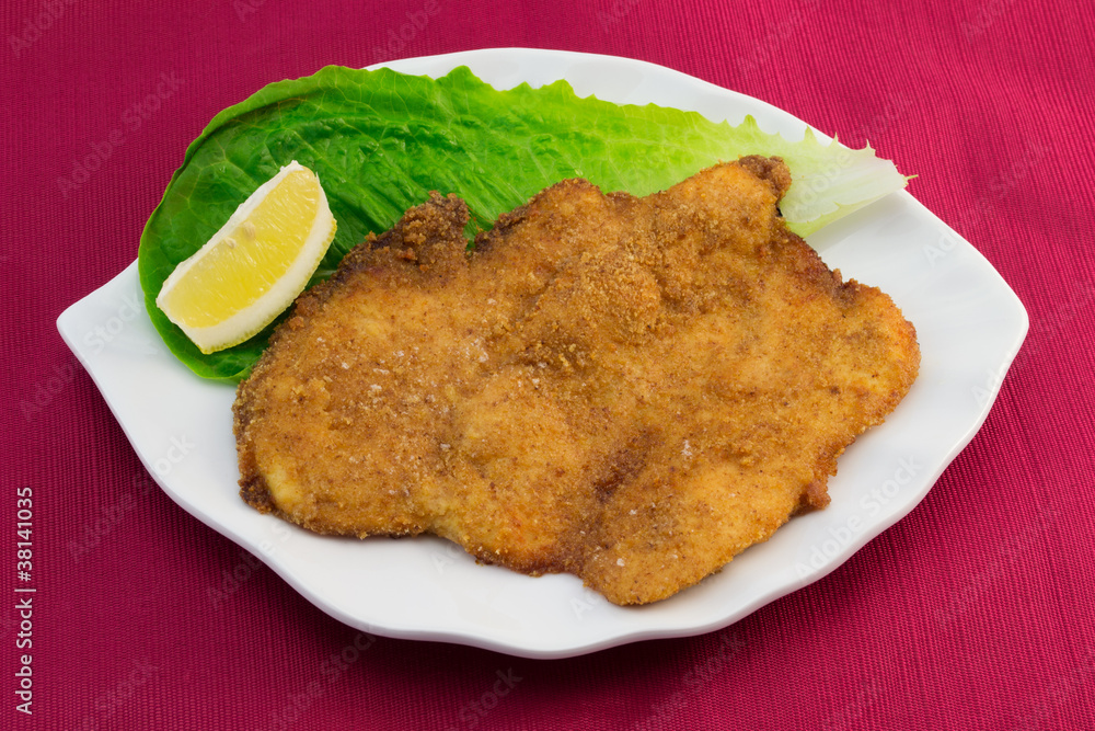 Fettina, panata,, limone Fettina, panata,, limone