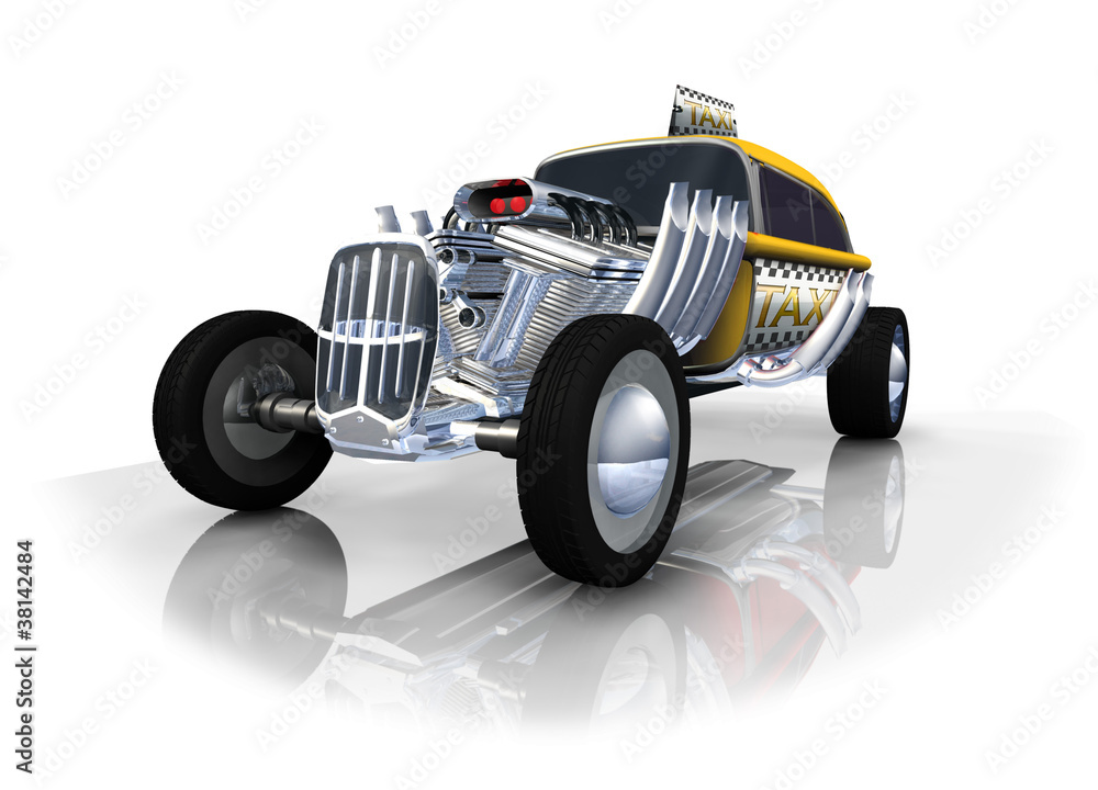 Taxi jaune auto transport logo 3D Taxi jaune auto transport logo 3D