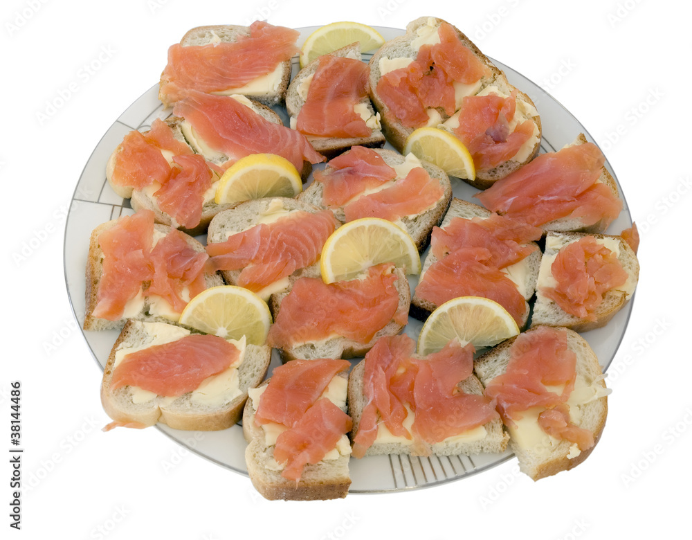 Smoked salted salmon sandwiches Smoked salted salmon sandwiches