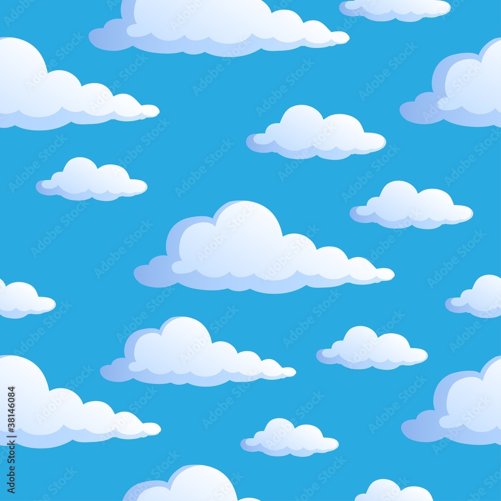 Seamless background with clouds 1