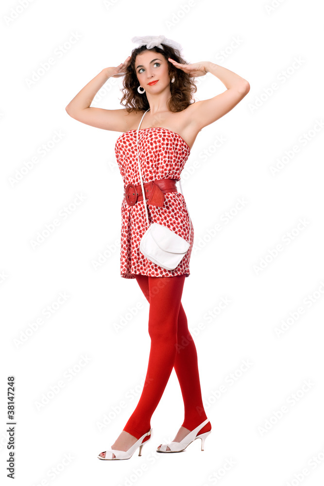 Lovely young woman in dress