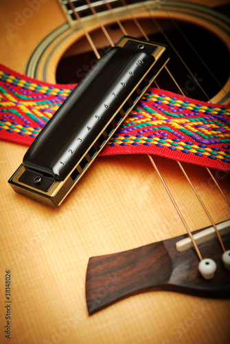 guitar and harmonica