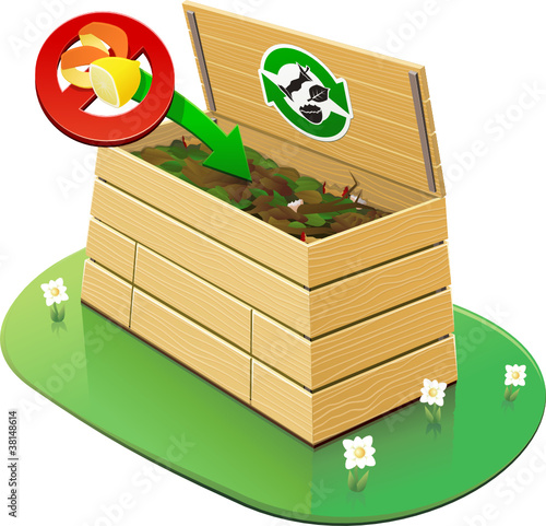 Composteur : pas d'agrume dans le compost (détouré)