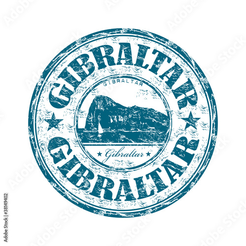 Gibraltar grunge rubber stamp