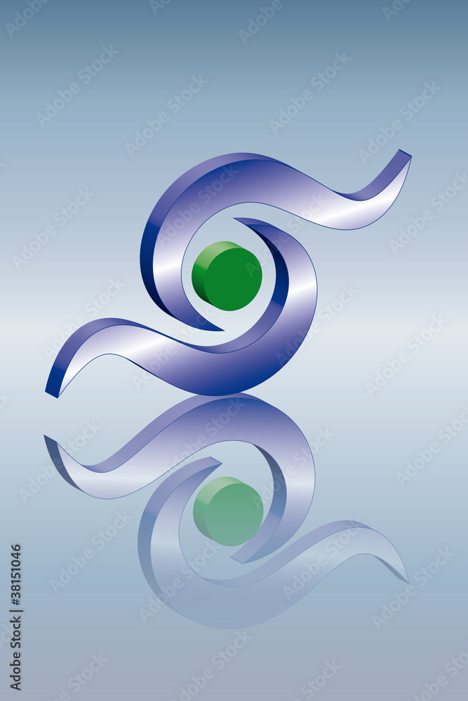 Logo Wasserkraft Verlauf gruen 3d Logo Wasserkraft Verlauf gruen 3d