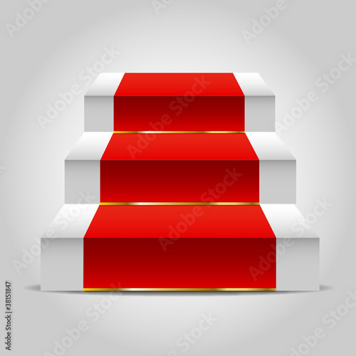 Stairs with red carpet