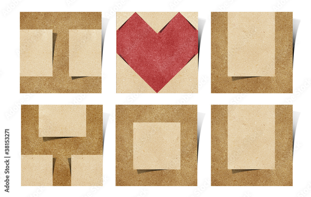 Fototapeta premium i love you alphabet recycled paper craft