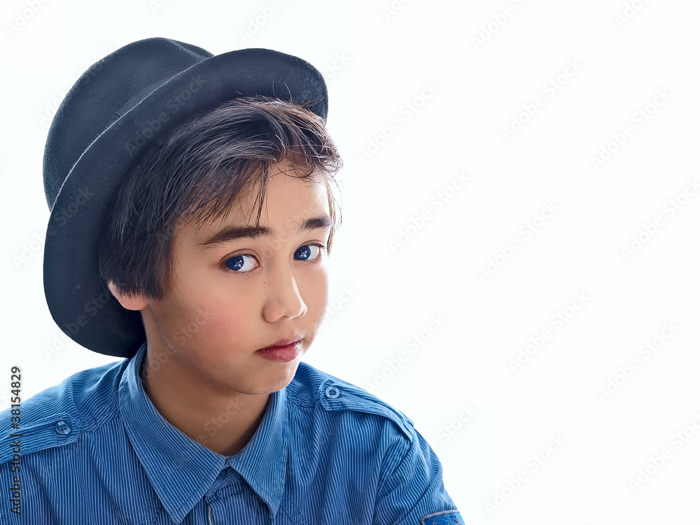 boy in black hat