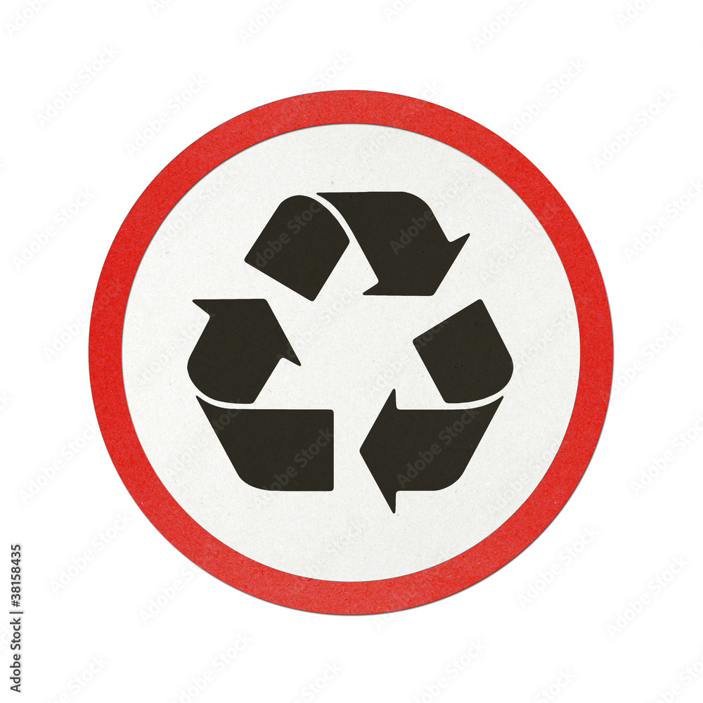 Traffic sign recycled paper Traffic sign recycled paper
