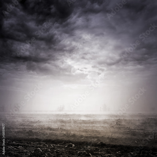 landscape with dramatic sky