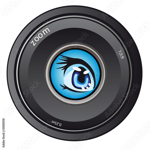 Vector illustration of the lens