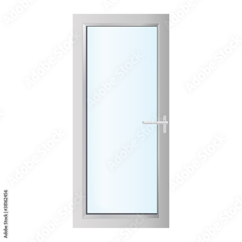 plastics glasses door on the white background - vector
