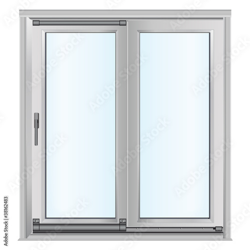 plastics glasses windows on the white background - vector
