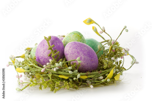 Easter eggs in purple