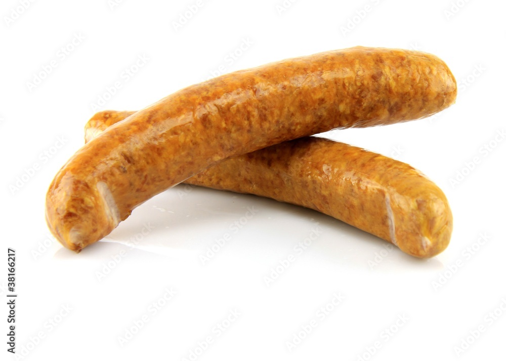 saucisses de montbéliard sur fond blanc saucisses de montbéliard sur fond blanc