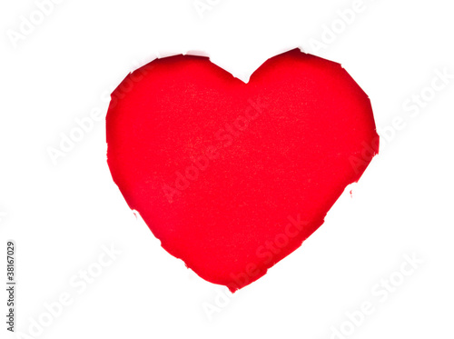 Paper Heart, a symbol of the holiday Valentine's Day