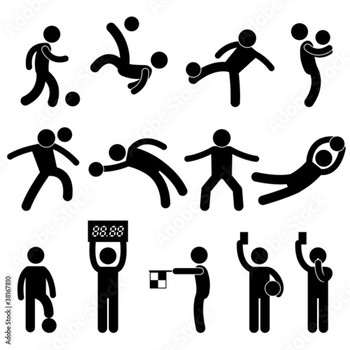 Football Soccer Goalkeeper Referee Linesman Icon Pictogram