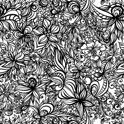 beautiful vector seamless pattern with swirls