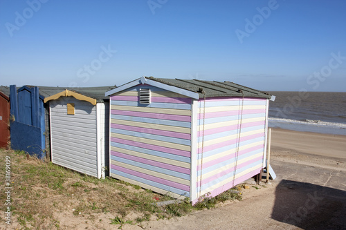 beach hut and view to sea © barneyboogles
