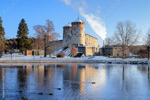 Obraz na płótnie Castle Olavinlinna in Savonlinna, Finland w salonie