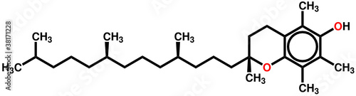 α-Tocopherol (vitamin E) structural formula