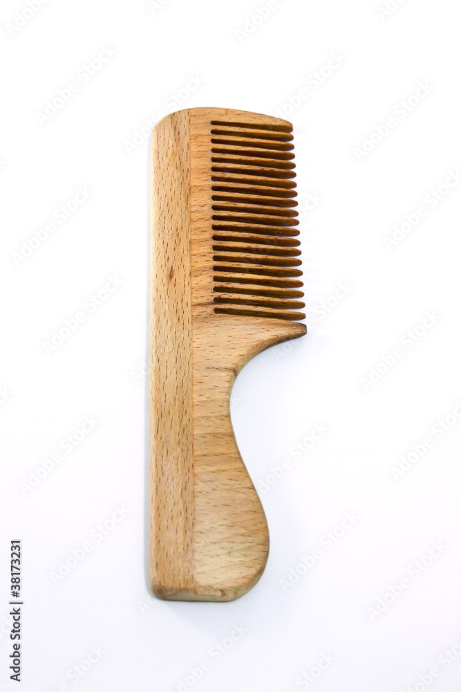 wooden comb isolated on white background wooden comb isolated on white background
