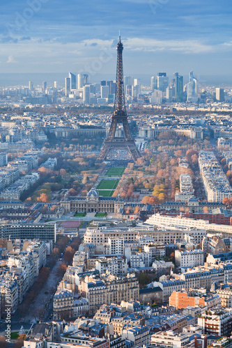 panorama of Paris in winter afternoon © vvoe