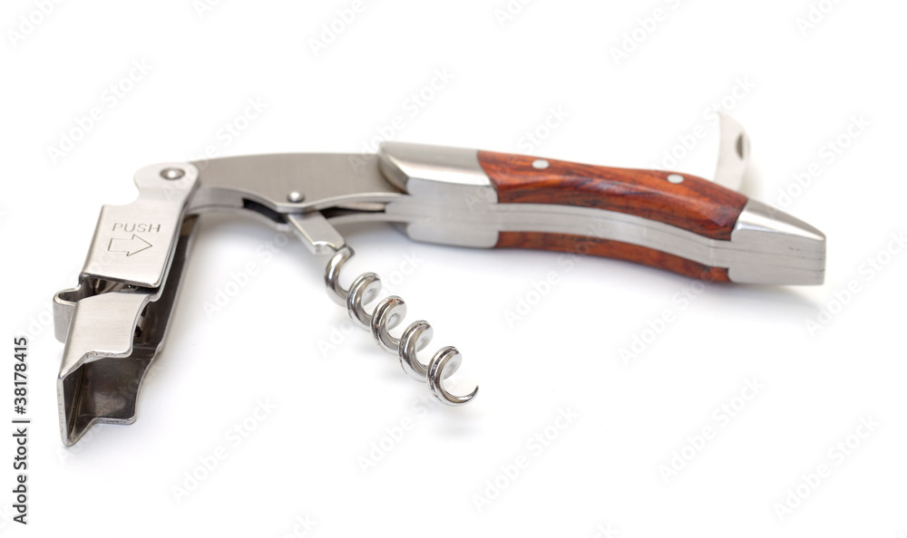 Corkscrew over the white background Corkscrew over the white background