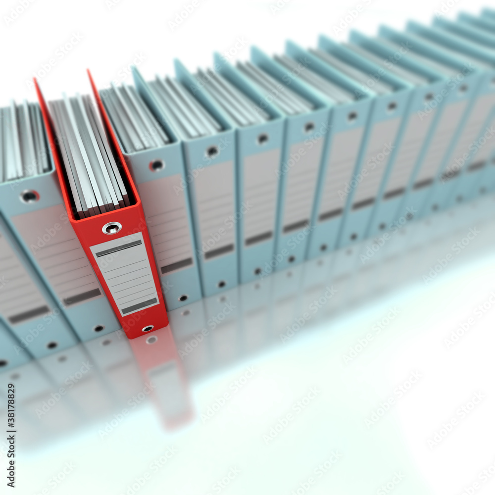 Classeur archive bleu et rouge 04