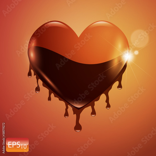 Vector Chocolate Heart Illustration