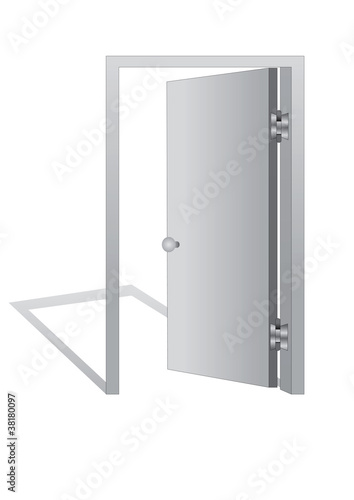 open vector door on  white