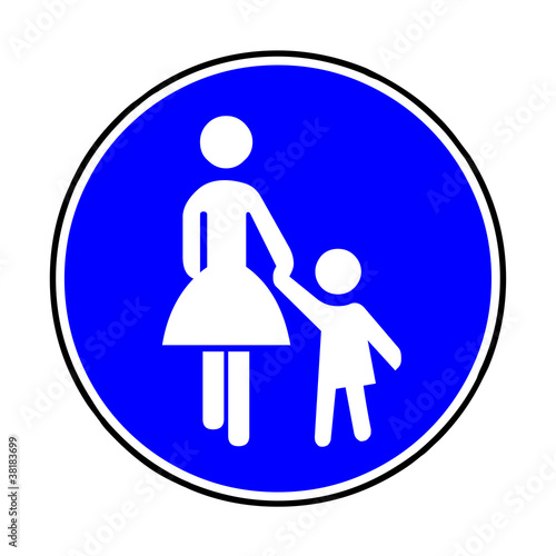Verkehrsschild - 239 Sonderweg Fußgänger