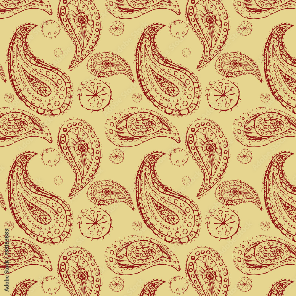 Fototapeta premium seamless with paisley
